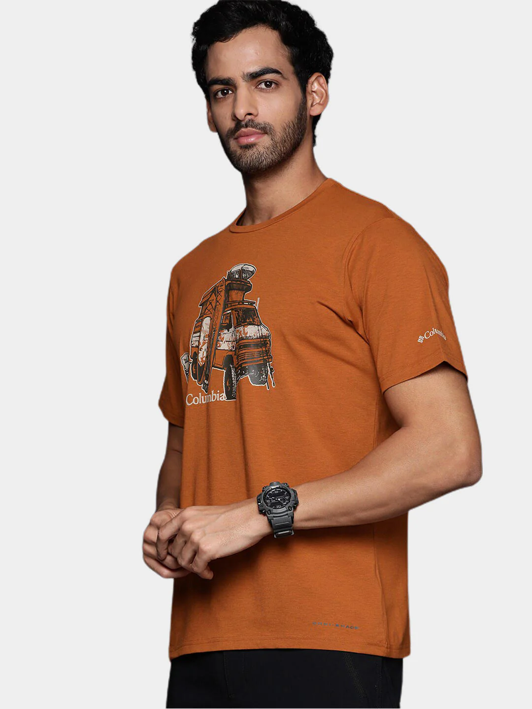Columbia Men Orange Men's Sun Trek Short Sleeve Graphic Tee (Sun Protection) - Image 7