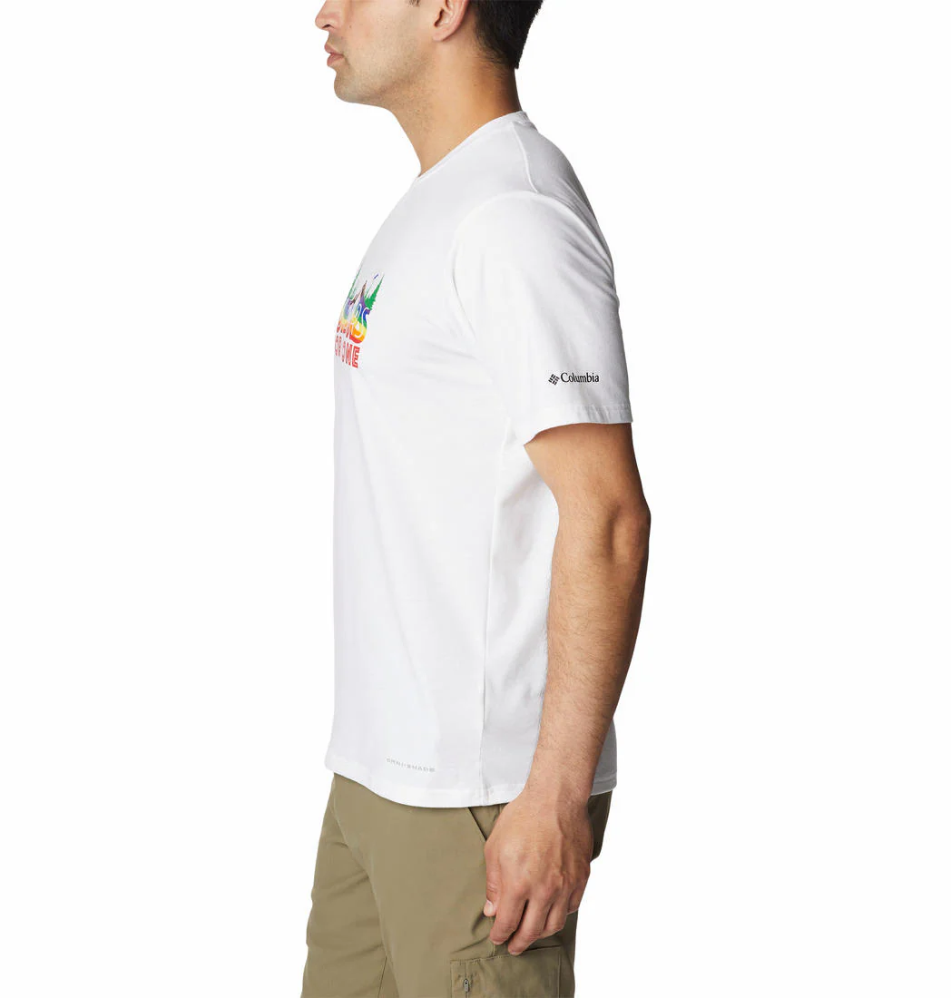 Columbia Men White Men's Sun Trek Short Sleeve Graphic Tee (Sun Protection) - Image 2