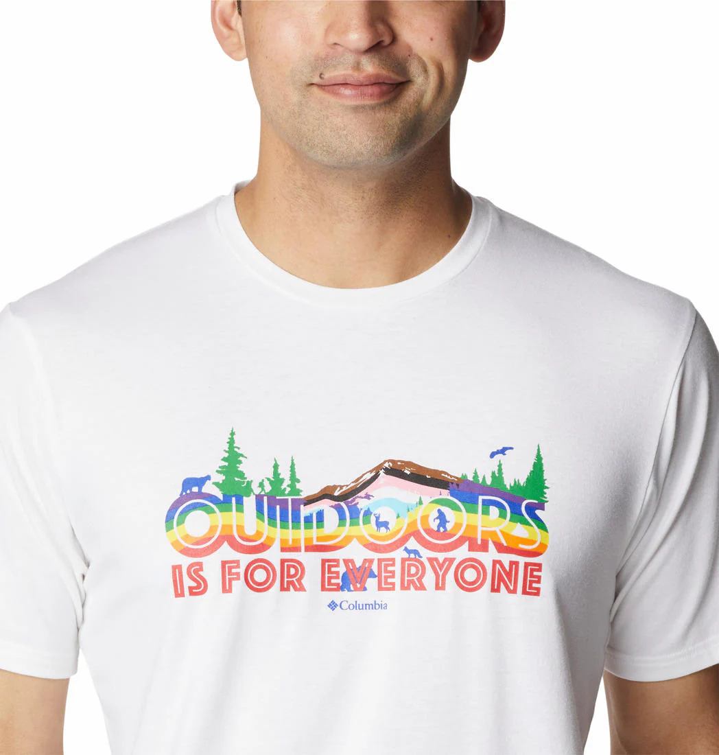 Columbia Men White Men's Sun Trek Short Sleeve Graphic Tee (Sun Protection) - Image 4