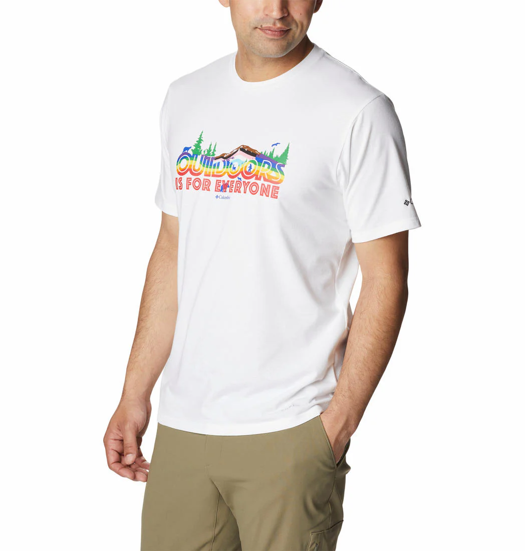 Columbia Men White Men's Sun Trek Short Sleeve Graphic Tee (Sun Protection) - Image 5
