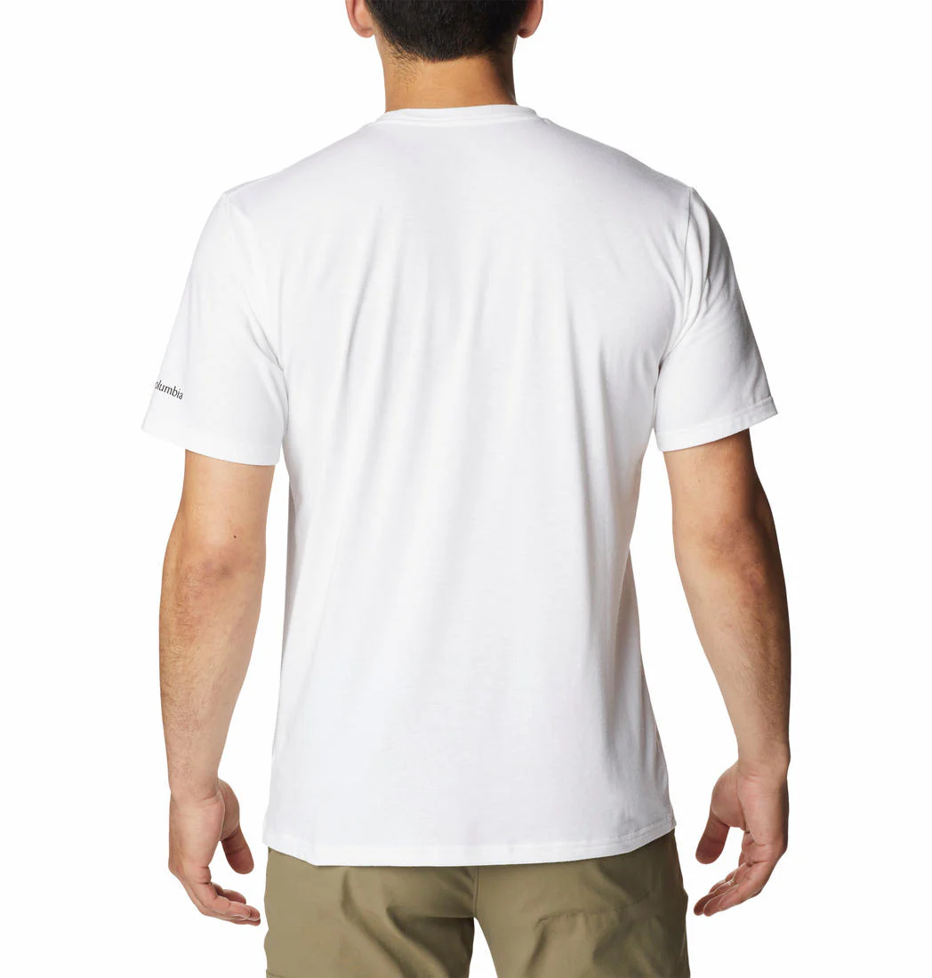 Columbia Men White Men's Sun Trek Short Sleeve Graphic Tee (Sun Protection) - Image 6