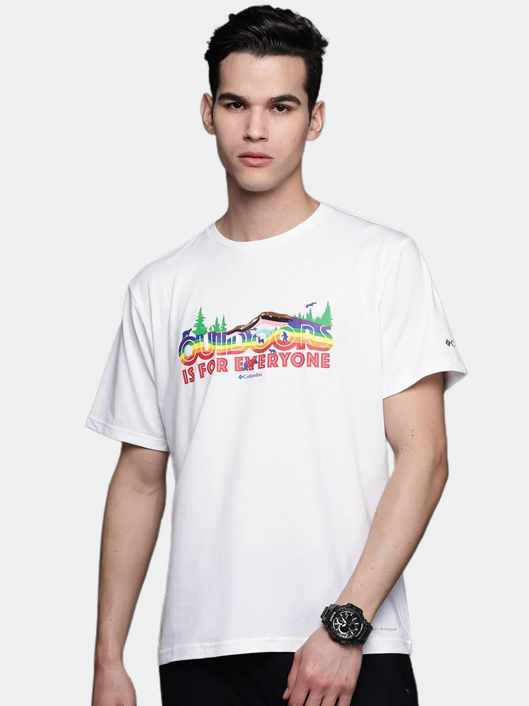 Columbia Men White Men's Sun Trek Short Sleeve Graphic Tee (Sun Protection) - Image 9