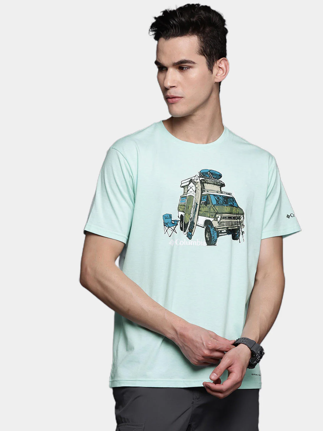 Columbia Men Green Men's Sun Trek Short Sleeve Graphic Tee (Sun Protection) - Image 8