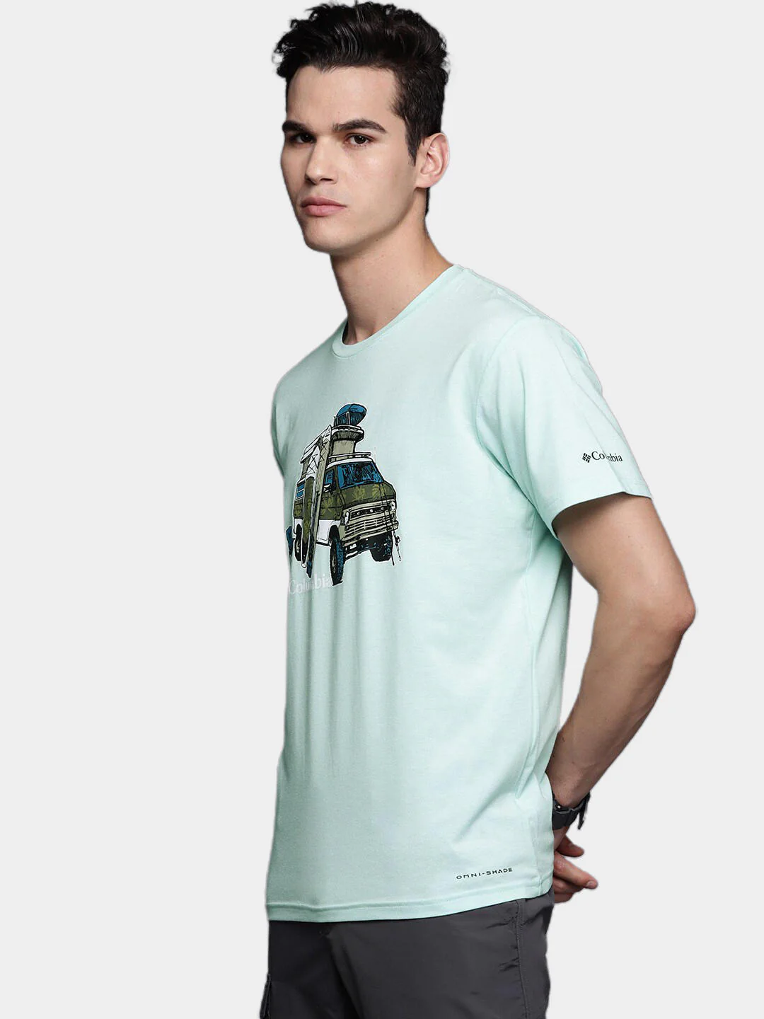 Columbia Men Green Men's Sun Trek Short Sleeve Graphic Tee (Sun Protection) - Image 9