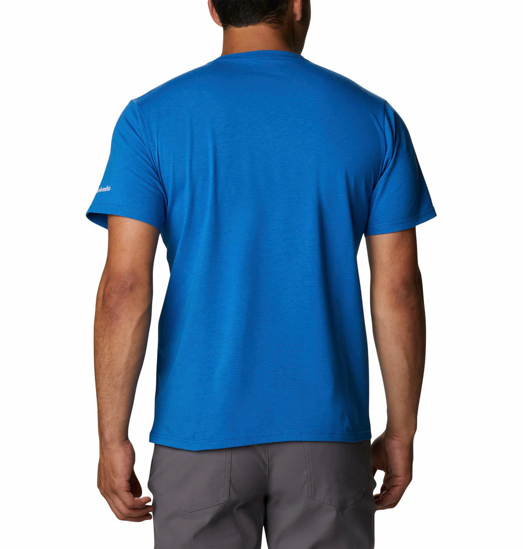 Columbia Men Blue Men's Sun Trek Short Sleeve Graphic Tee (Sun Protection) - Image 6