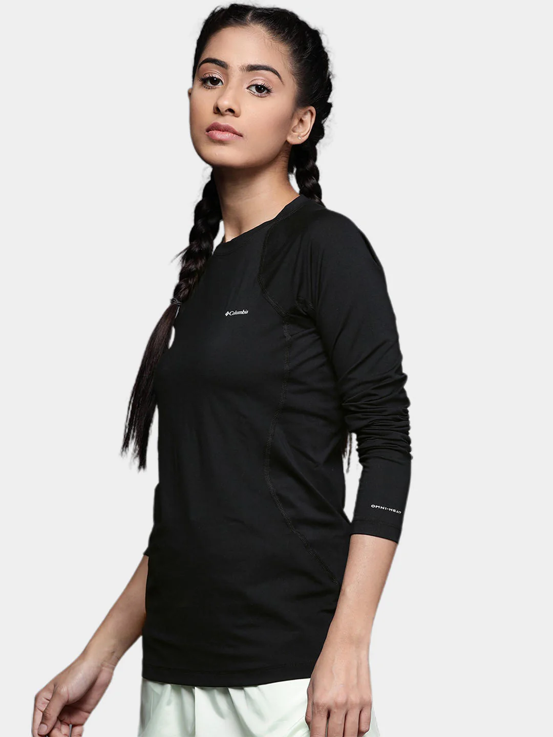 Columbia Women Black Midweight Stretch Long Sleeve Top (Non Returnable) - Image 8