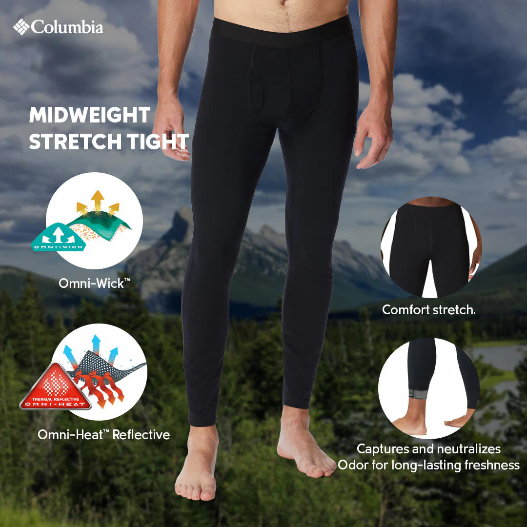 Columbia Men Black Midweight Stretch Tight (Non Returnable) - Image 2