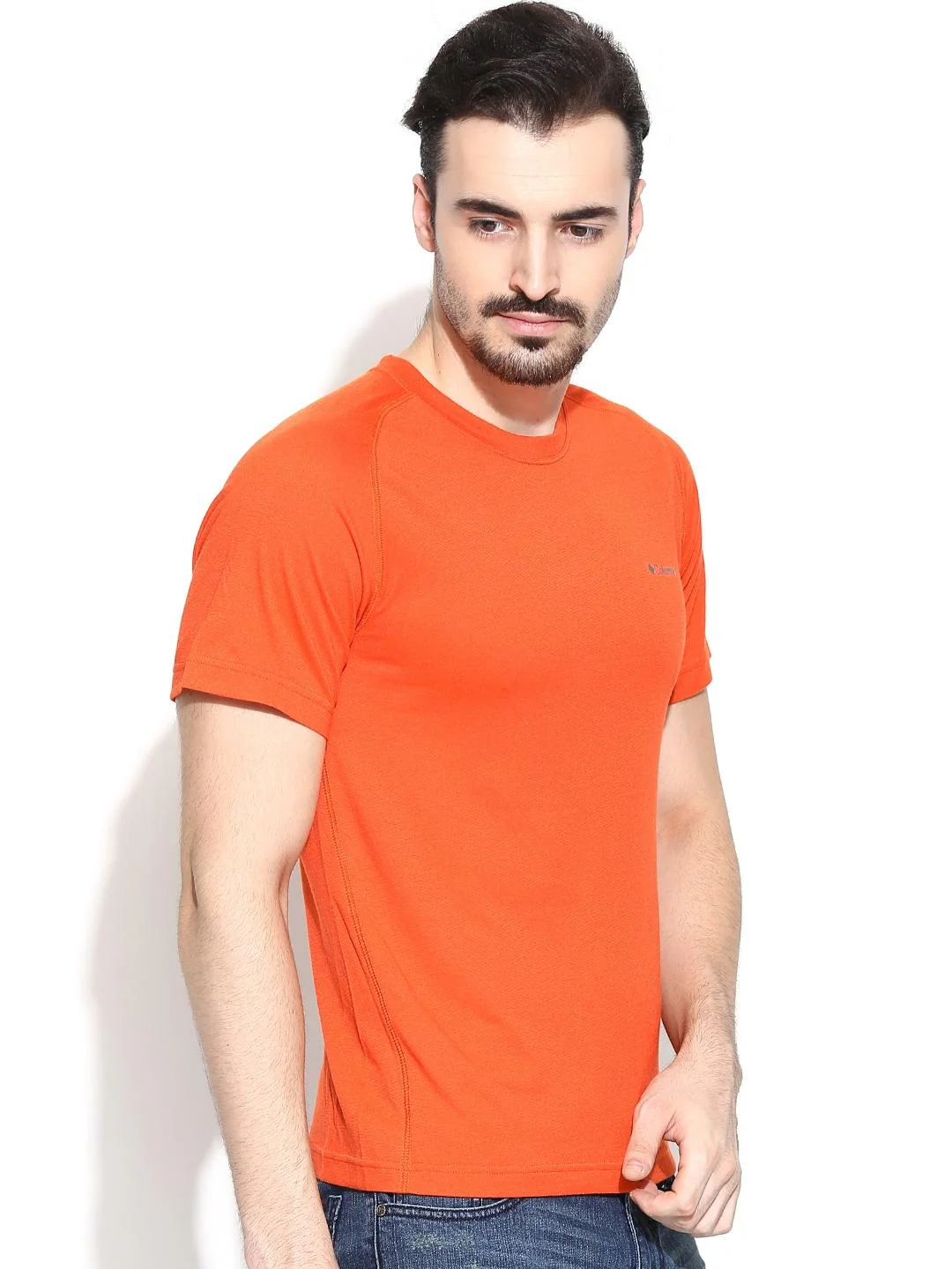Columbia Men Orange Mountain Tech III Short Sleeve Crew (Sun Protection) - Image 3