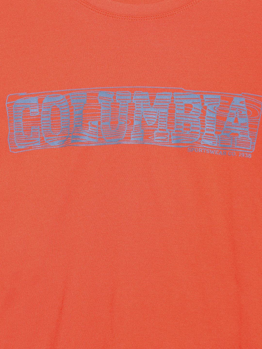 Columbia Men Orange Mountain Tech Logo S S Crew (Sun Protection) - Image 6
