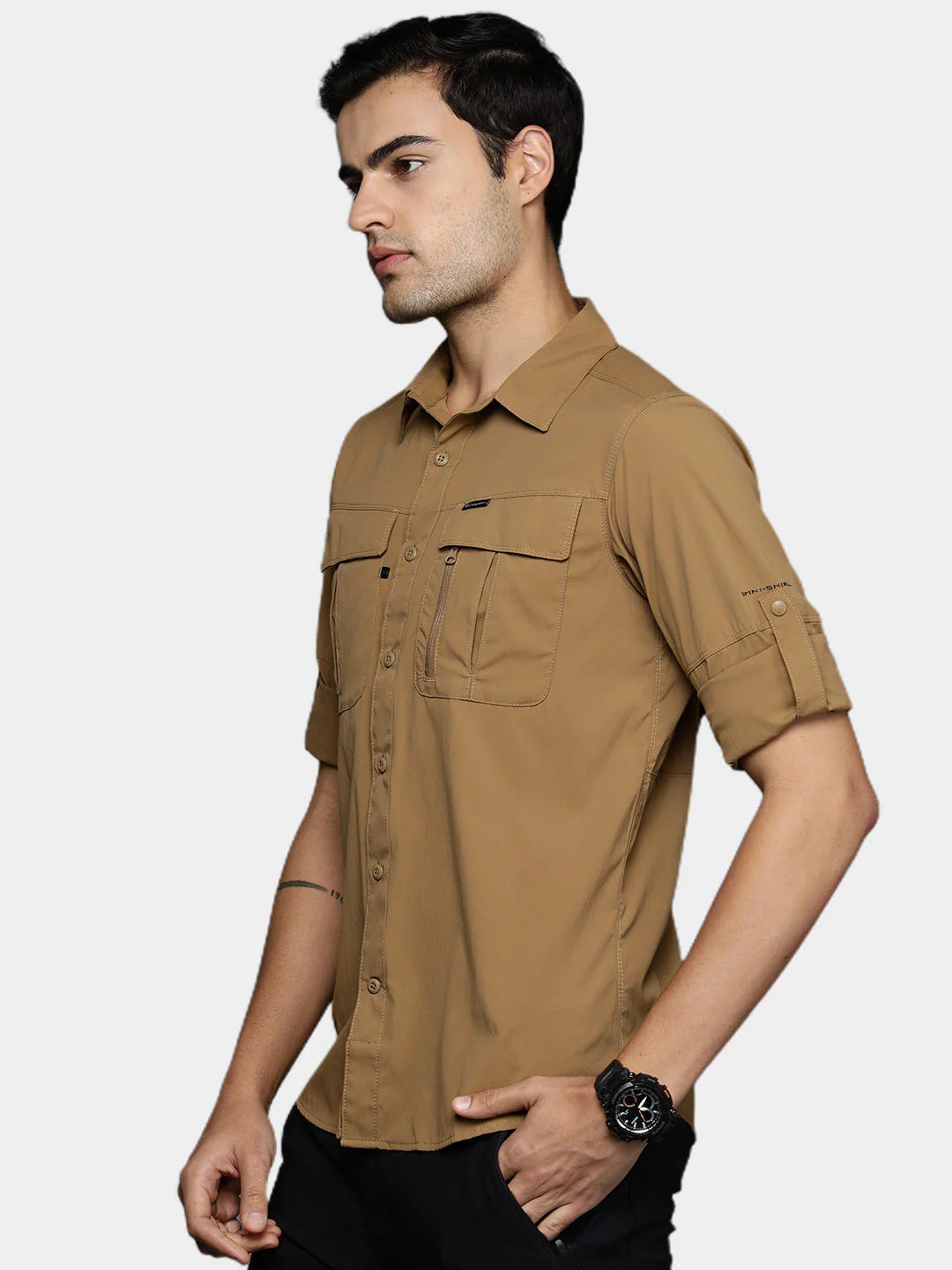 Columbia Men Brown Newton Ridge II Long Sleeve (Sun Protection) - Image 13