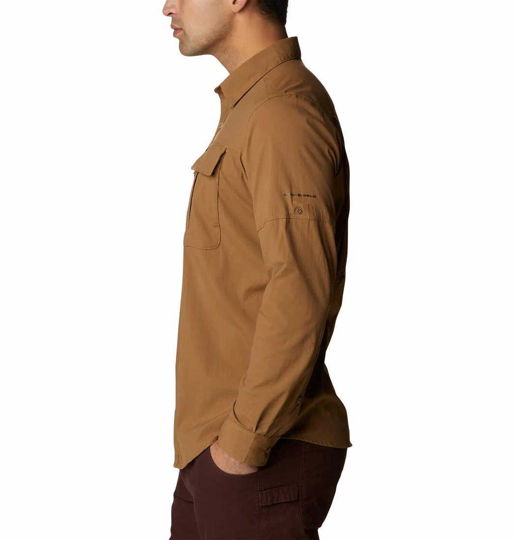 Columbia Men Brown Newton Ridge II Long Sleeve (Sun Protection) - Image 6