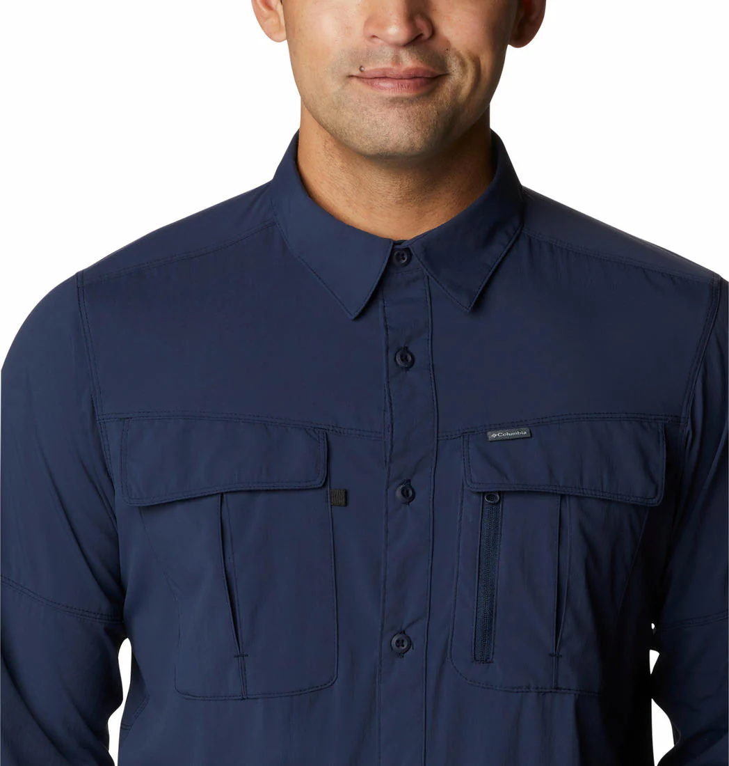 Columbia Men Blue Newton Ridge II Long Sleeve (Sun Protection) - Image 4