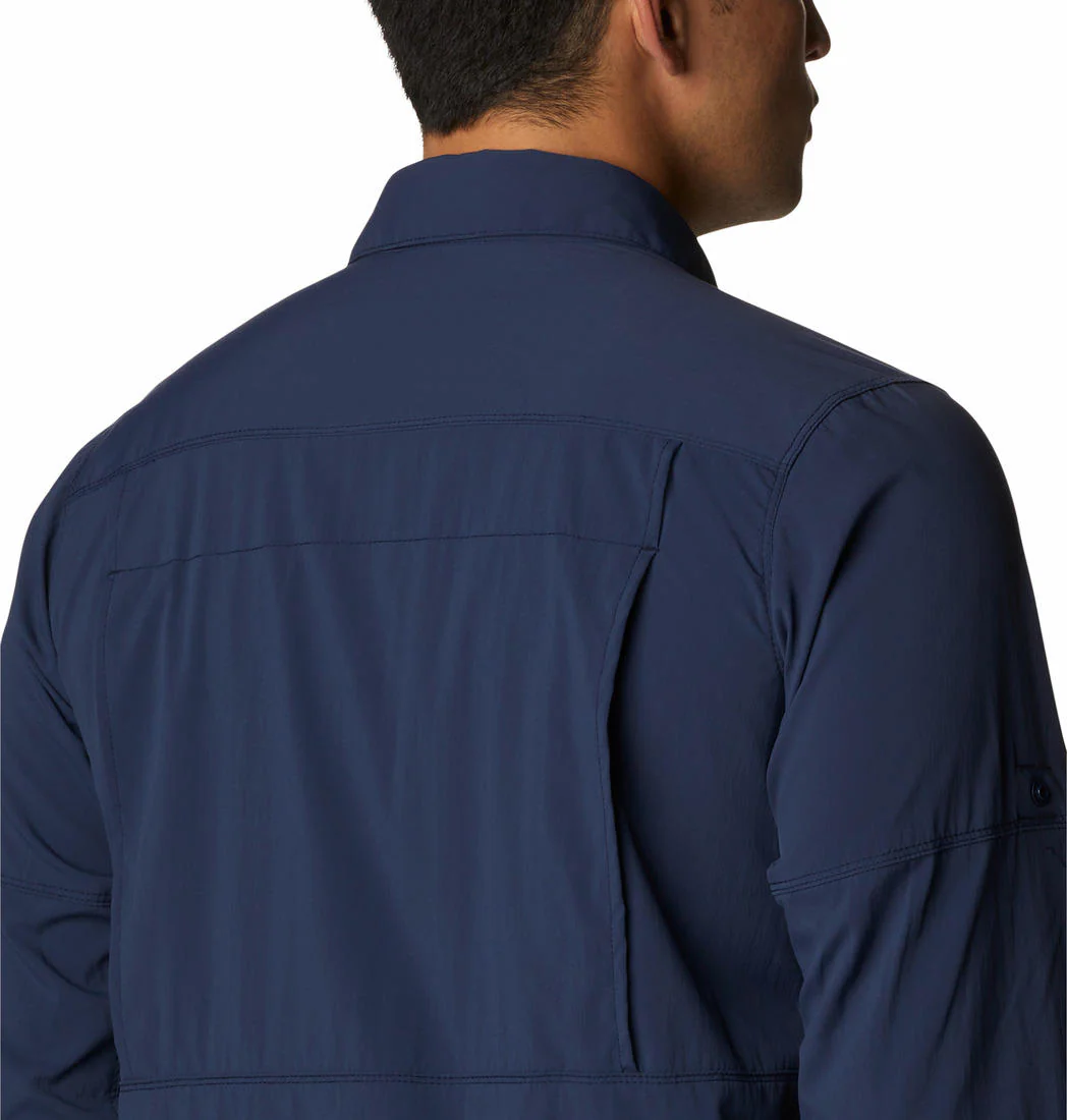 Columbia Men Blue Newton Ridge II Long Sleeve (Sun Protection) - Image 6