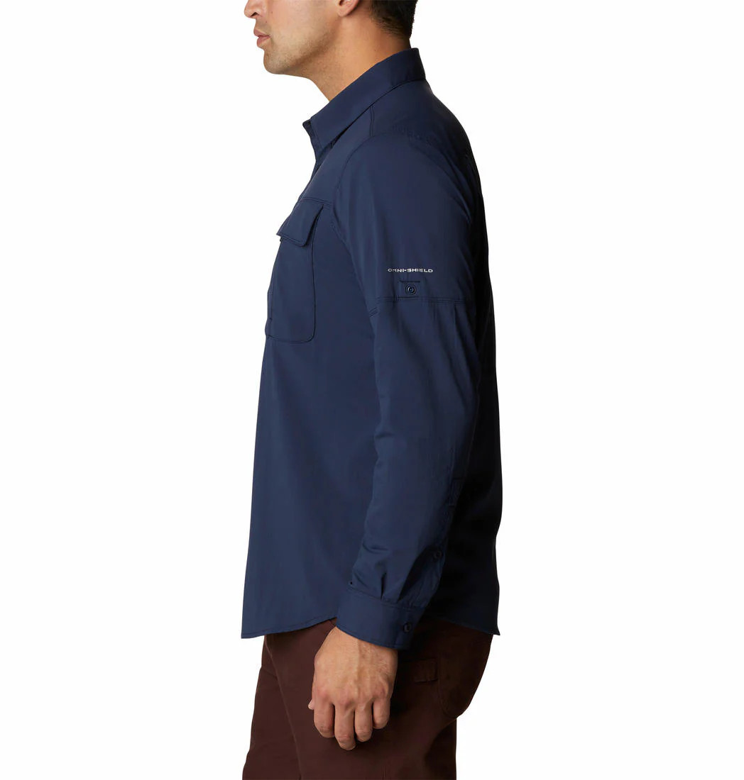 Columbia Men Blue Newton Ridge II Long Sleeve (Sun Protection) - Image 7