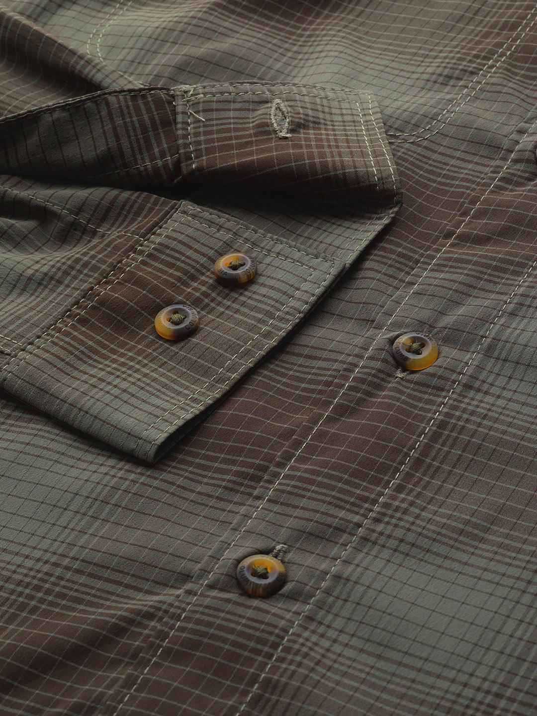 Columbia Men Green Newton Ridge II Plaid Long Sleeve (Sun Protection) - Image 10