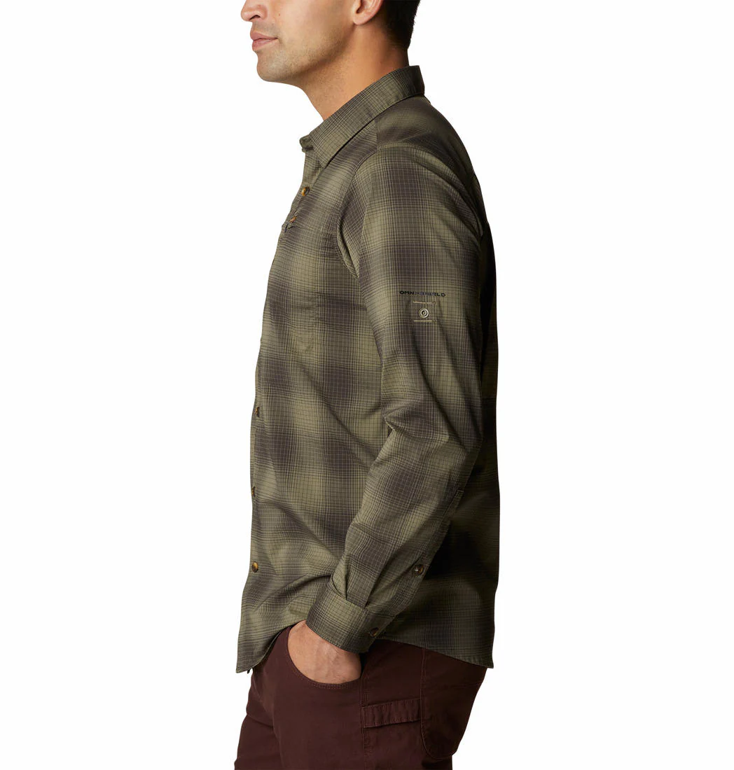 Columbia Men Green Newton Ridge II Plaid Long Sleeve (Sun Protection) - Image 6