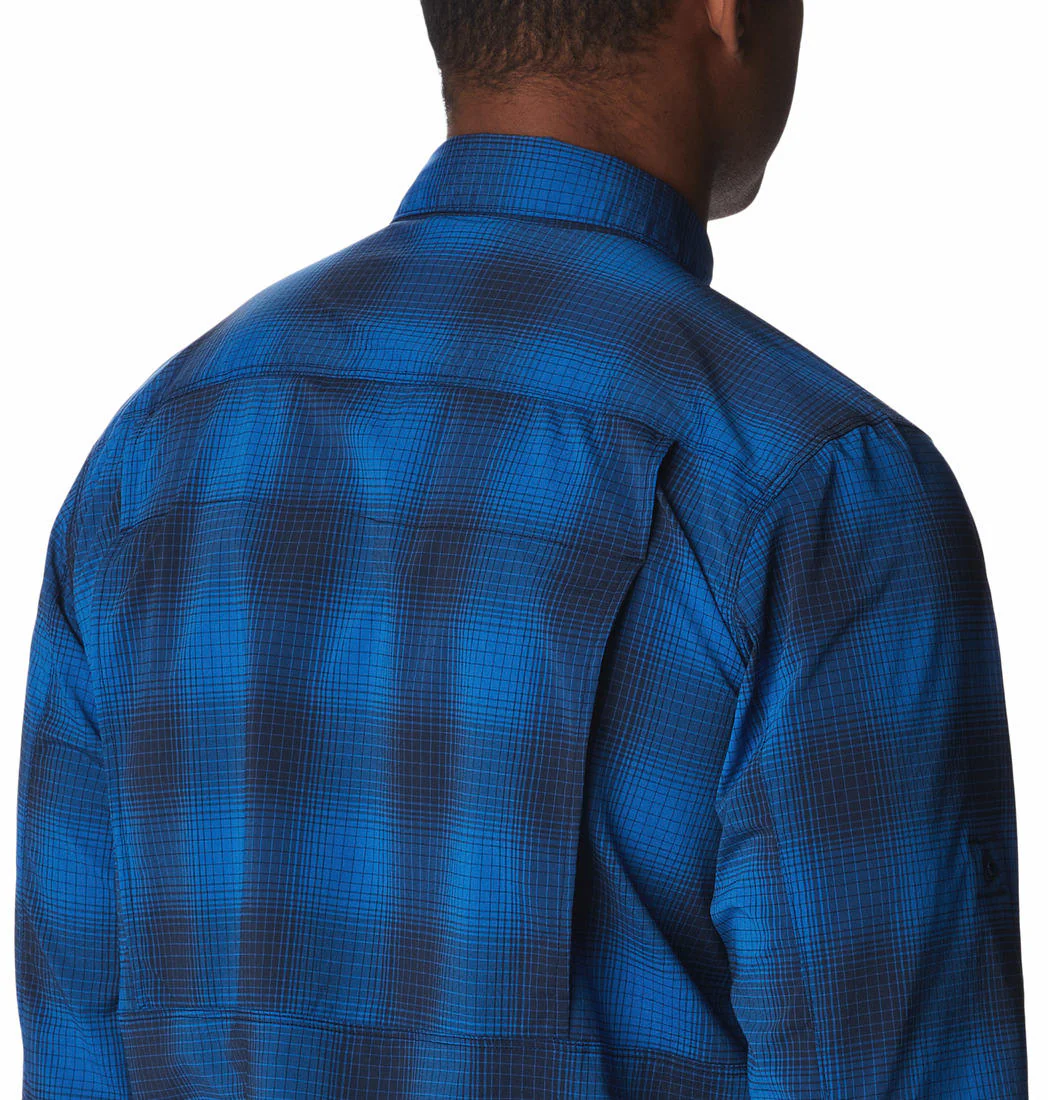 Columbia Men Blue Newton Ridge II Plaid Long Sleeve (Sun Protection) - Image 4