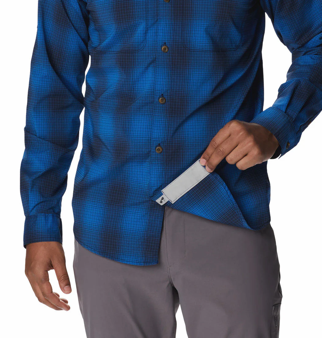 Columbia Men Blue Newton Ridge II Plaid Long Sleeve (Sun Protection) - Image 5