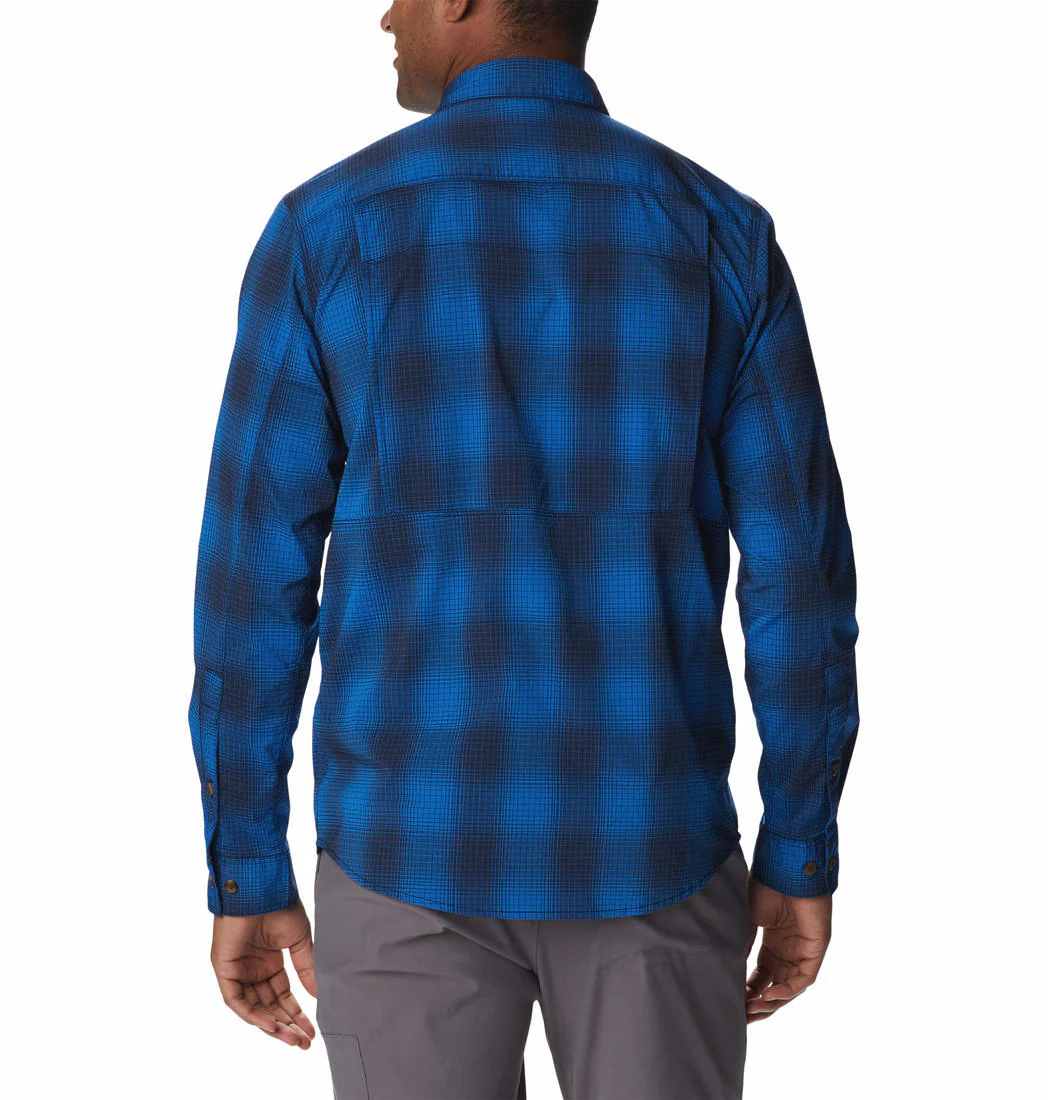 Columbia Men Blue Newton Ridge II Plaid Long Sleeve (Sun Protection) - Image 7
