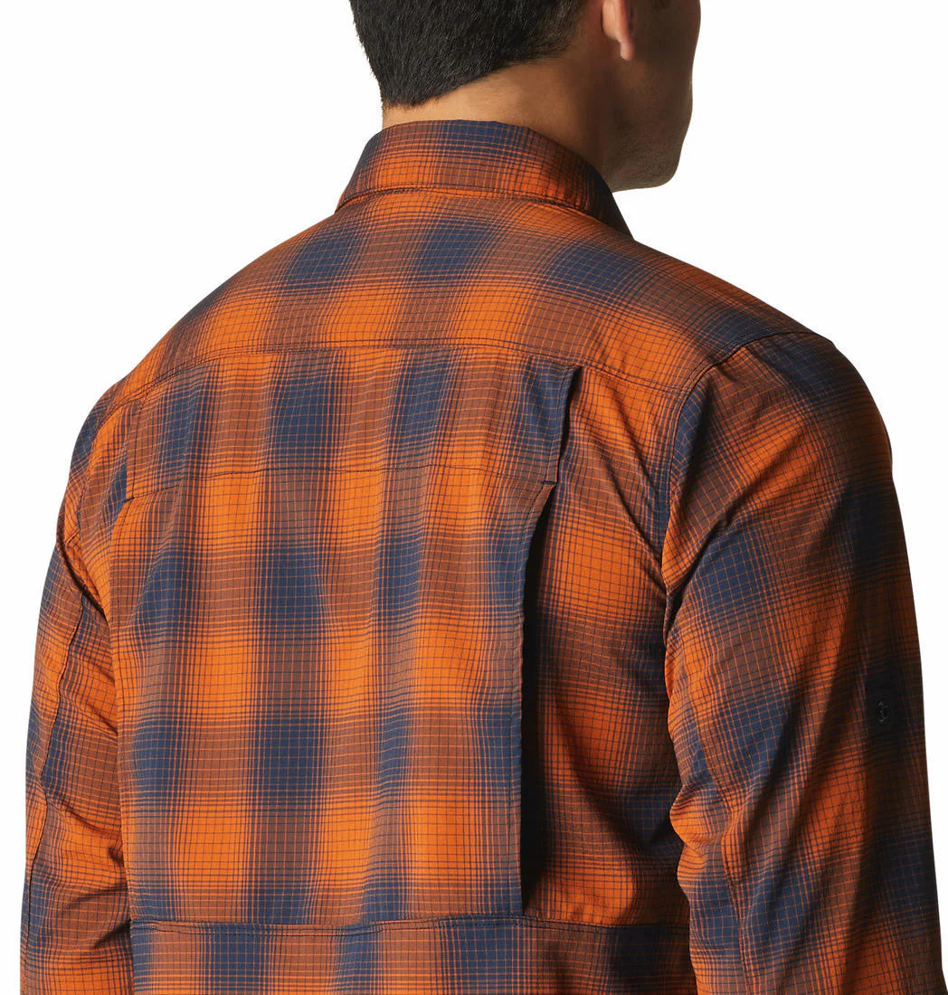 Columbia Men Orange Newton Ridge II Plaid Long Sleeve (Sun Protection) - Image 7