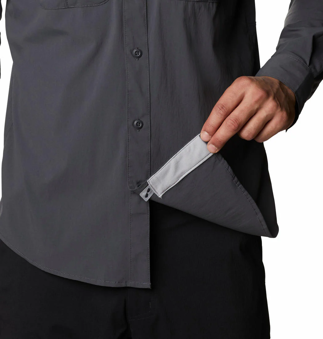 Columbia Men Black Newton Ridge Long Sleeve (Sun Protection) - Image 4