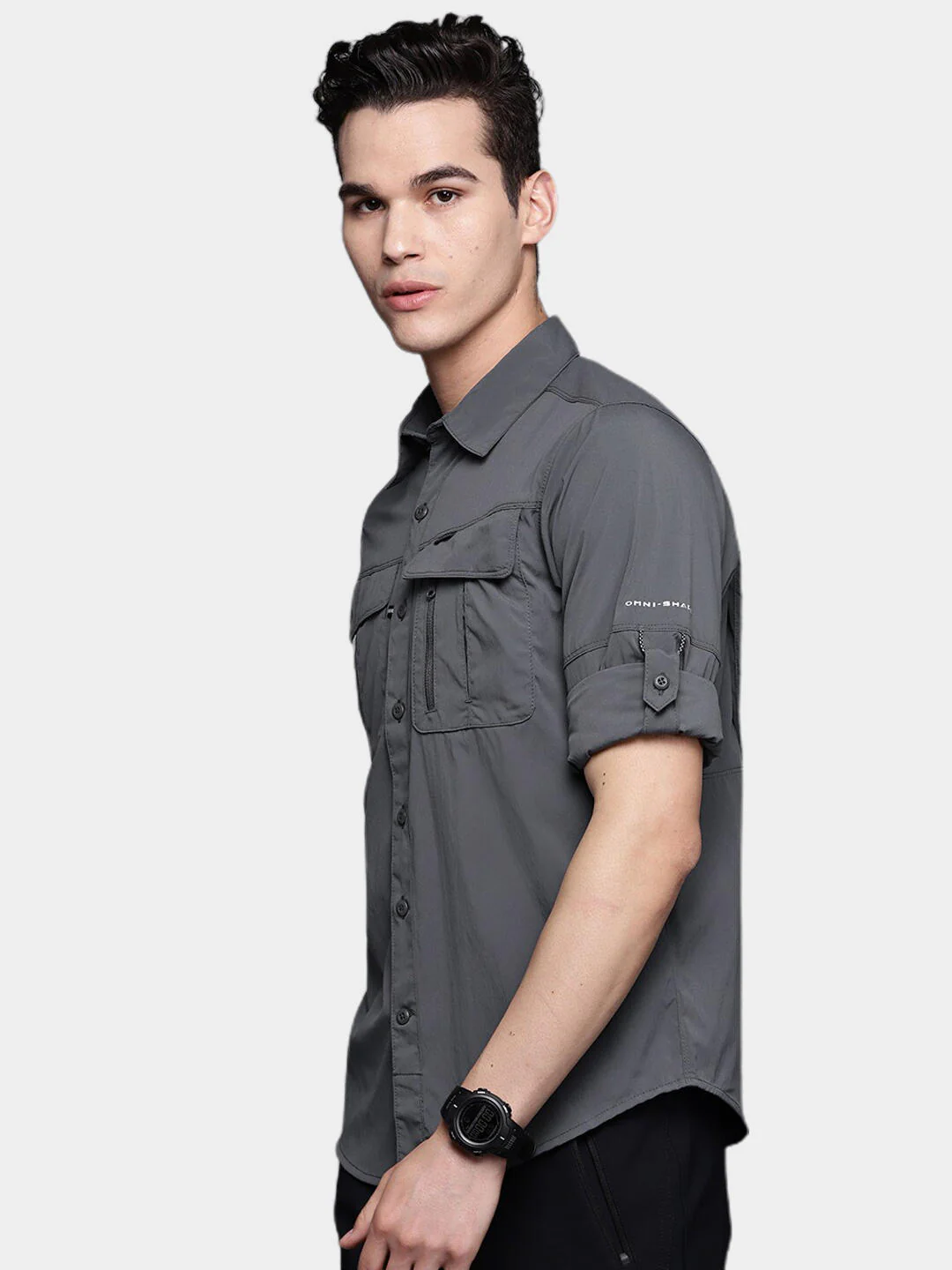 Columbia Men Black Newton Ridge Long Sleeve (Sun Protection) - Image 9
