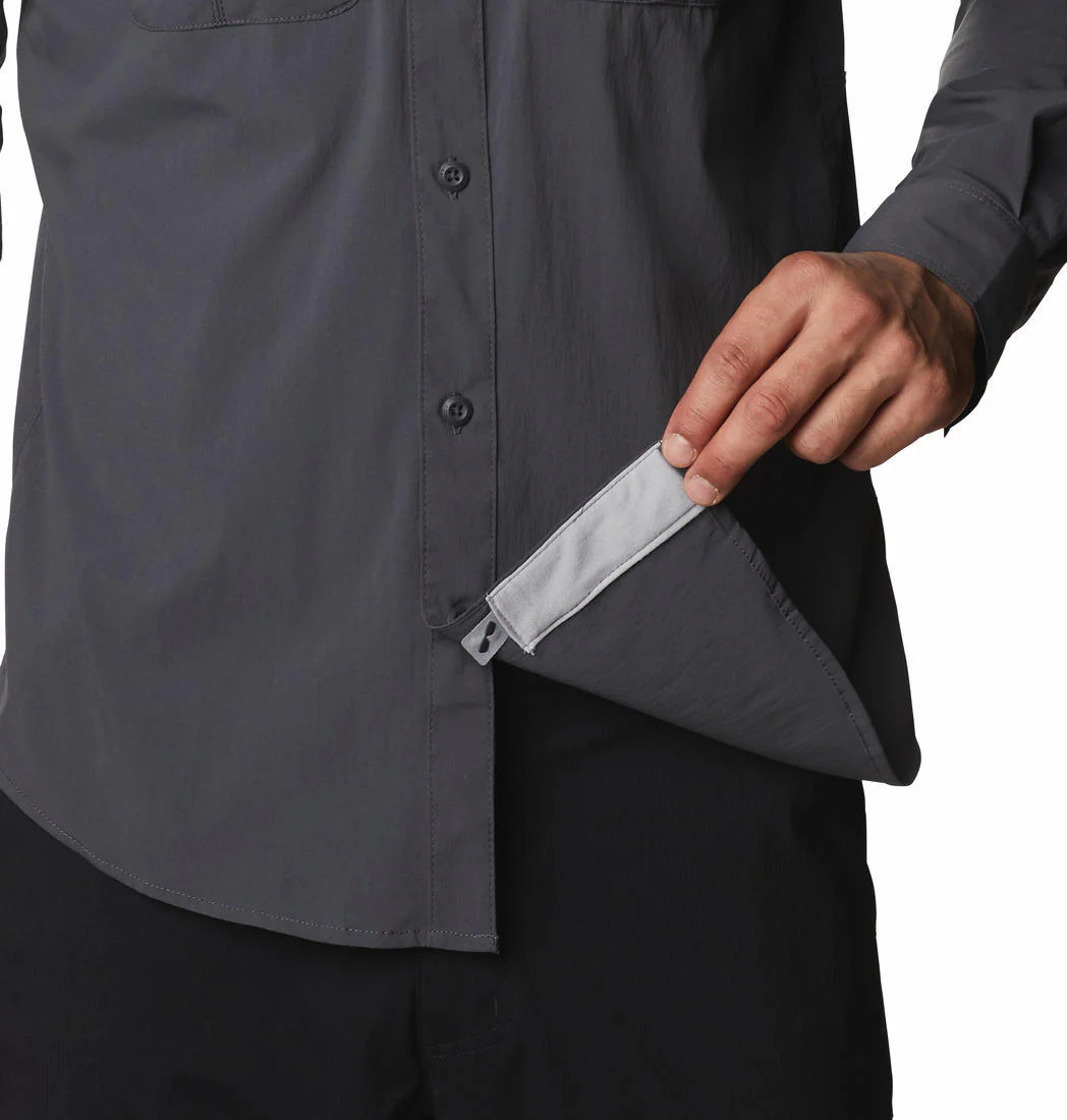 Columbia Men Black Newton Ridge Long Sleeve (Sun Protection) - Image 2
