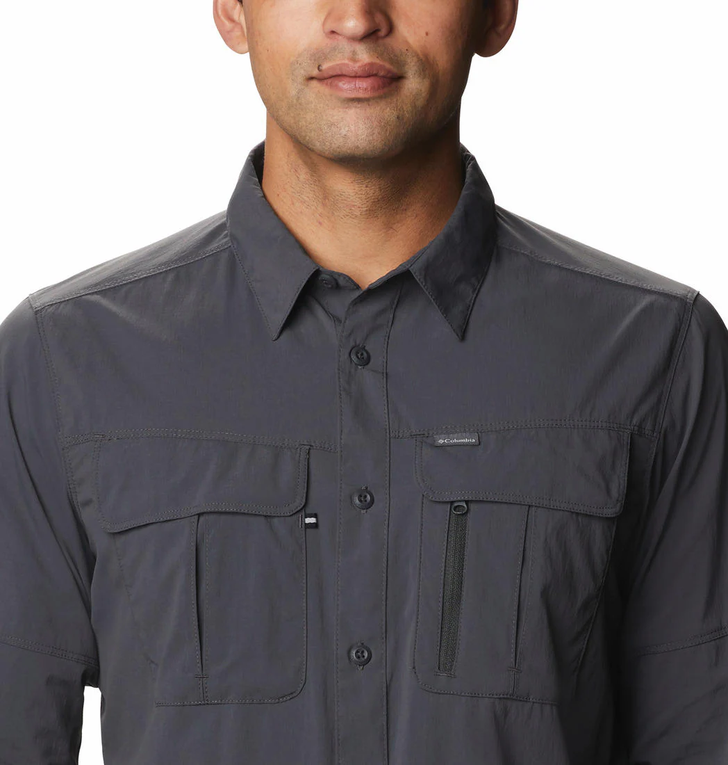 Columbia Men Black Newton Ridge Long Sleeve (Sun Protection) - Image 4