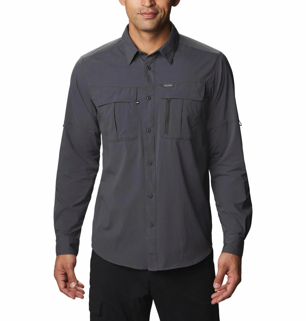 Columbia Men Black Newton Ridge Long Sleeve (Sun Protection) - Image 6