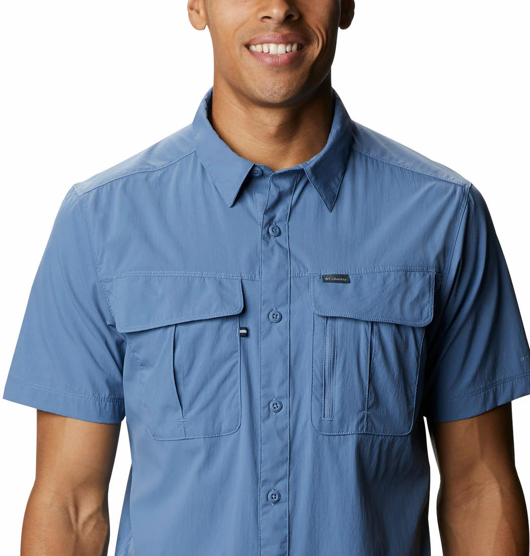 Columbia Men Blue Newton Ridge Short Sleeve (Sun Protection) - Image 2