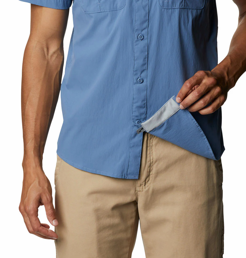 Columbia Men Blue Newton Ridge Short Sleeve (Sun Protection) - Image 4