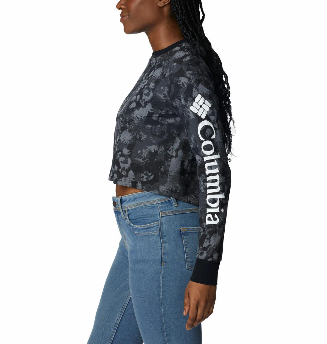 Columbia Women Black North Cascades LS Printed - Image 2