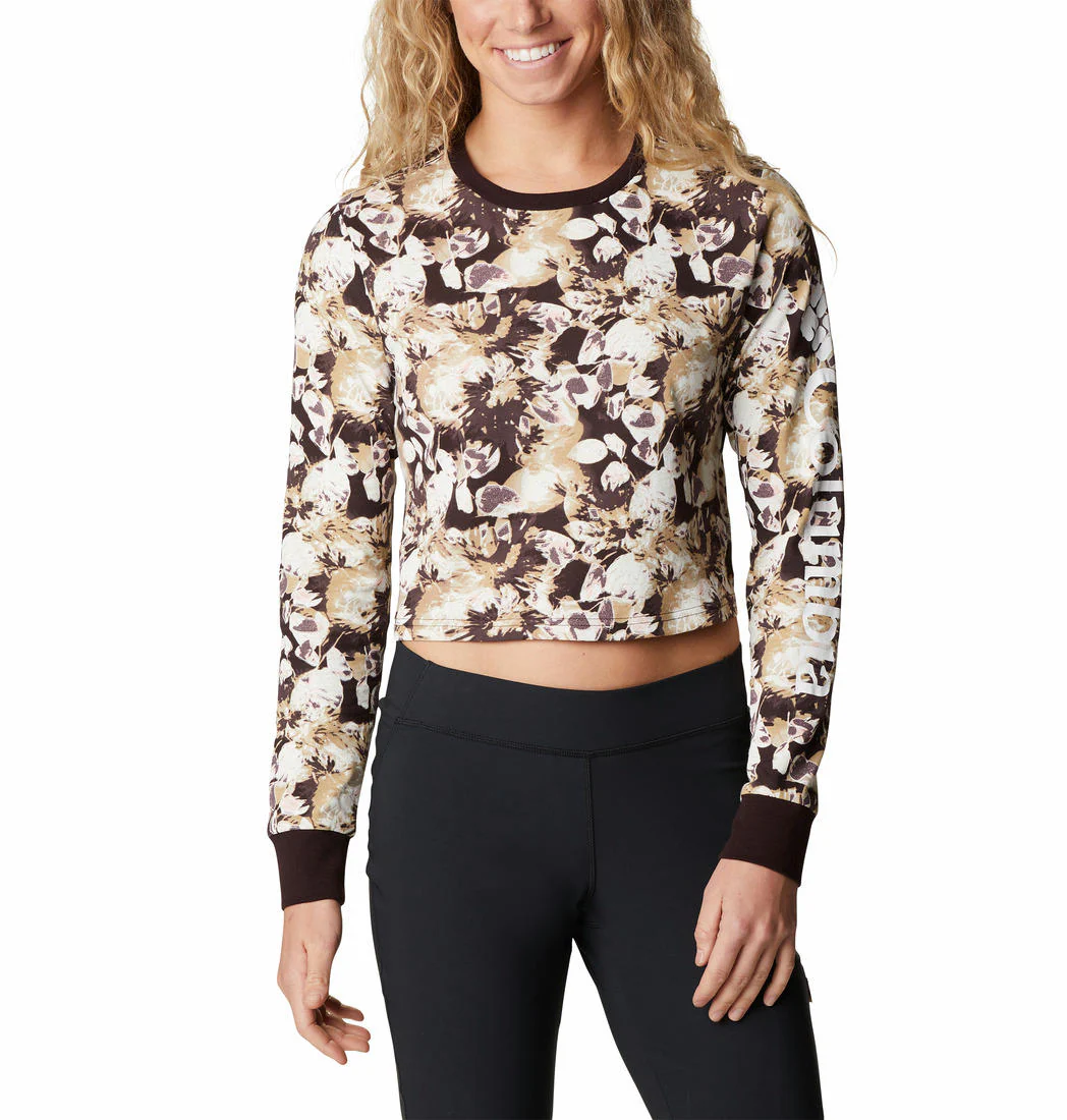Columbia Women Brown North Cascades LS Printed