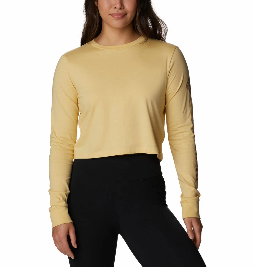 Columbia Women Yellow North Cascades LS Printed