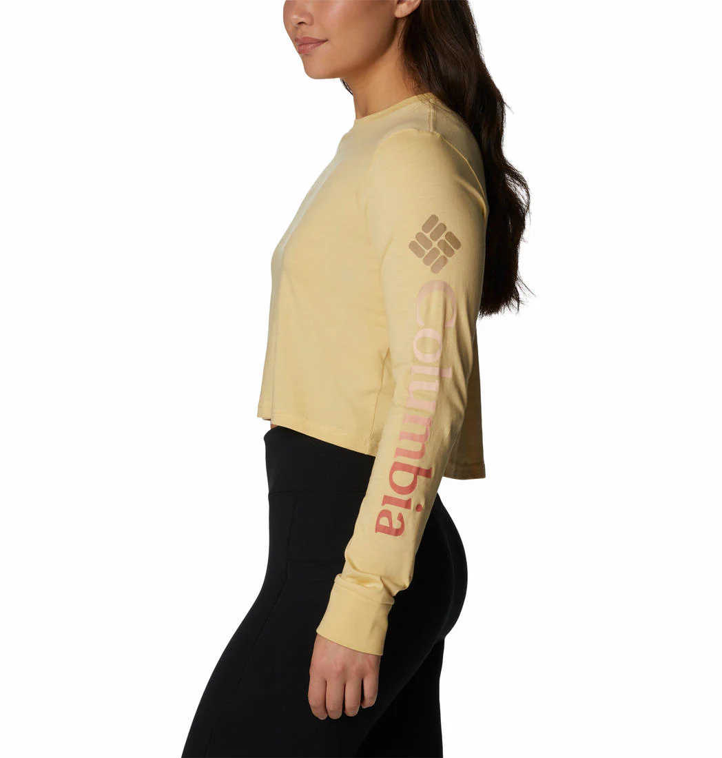 Columbia Women Yellow North Cascades LS Printed - Image 2