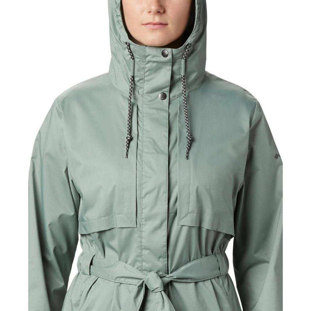 Columbia Women Green Pardon My Trench Rain Jacket - Image 2