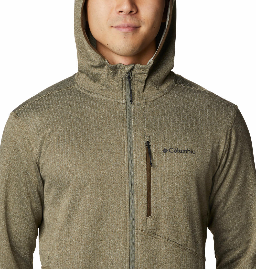 Columbia Men Green Park View Fleece Full Zip Hoodie - Image 4