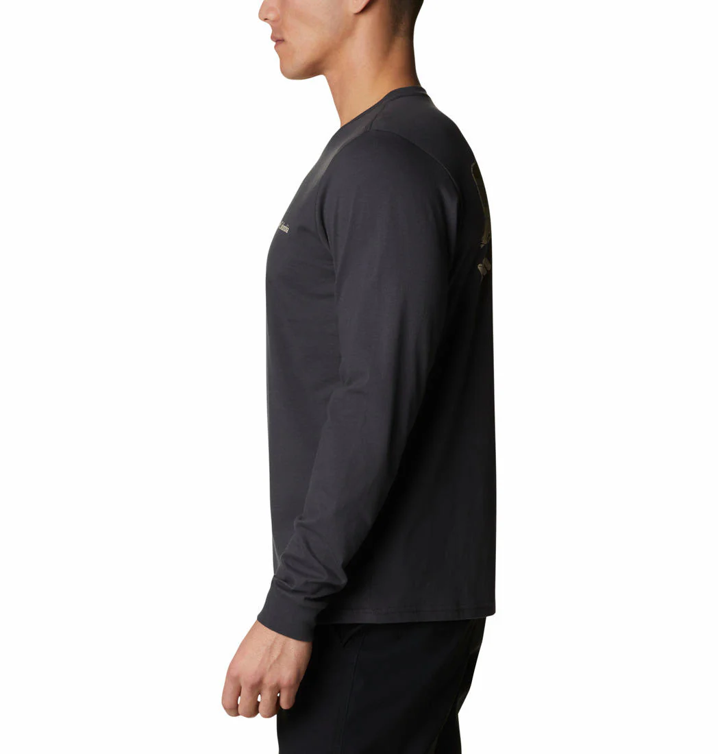 Columbia Men Black Pikewood Graphic Long Sleeve - Image 5