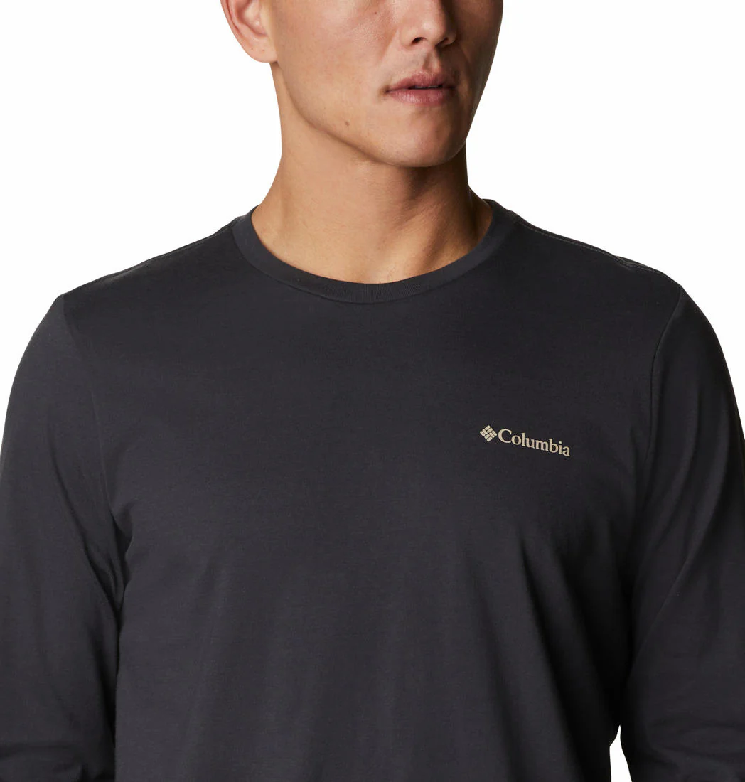 Columbia Men Black Pikewood Graphic Long Sleeve - Image 6