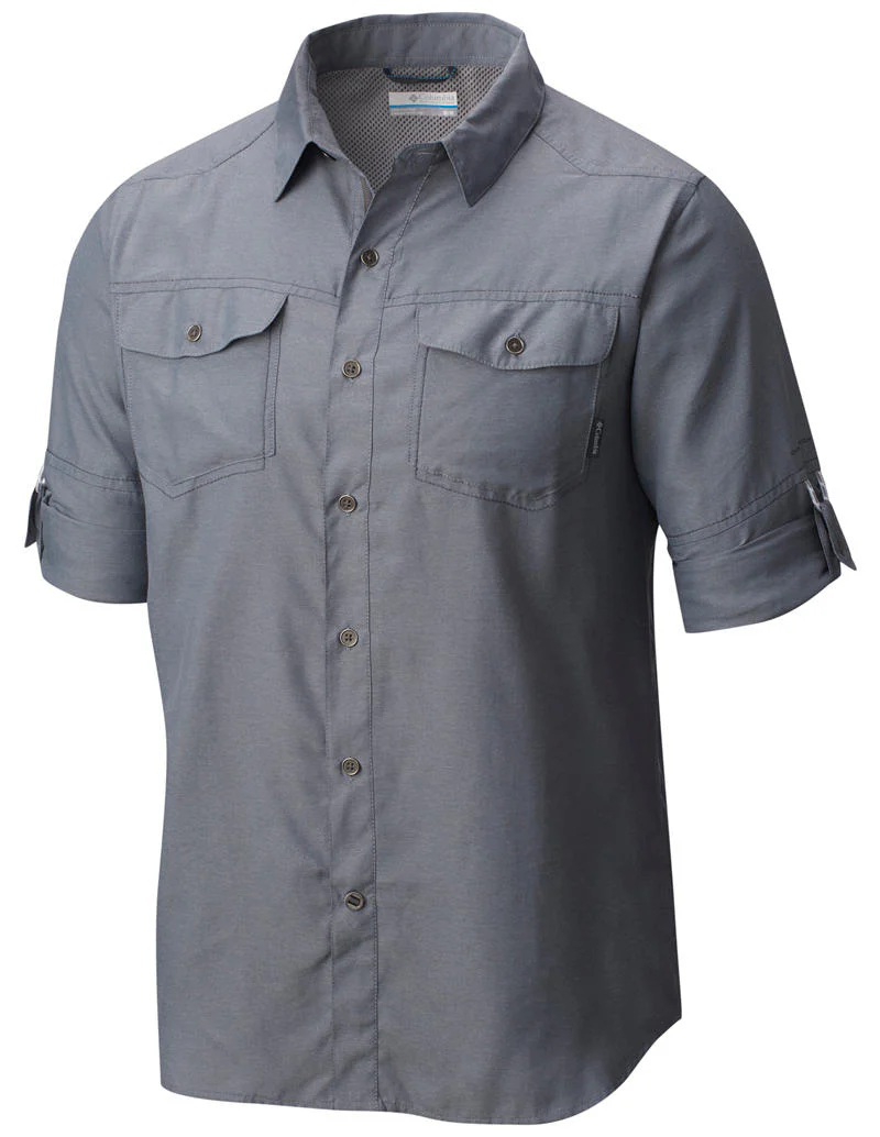 Columbia Men Grey Pilsner Peak II Long Sleeve Shirt (Sun Protection) - Image 2