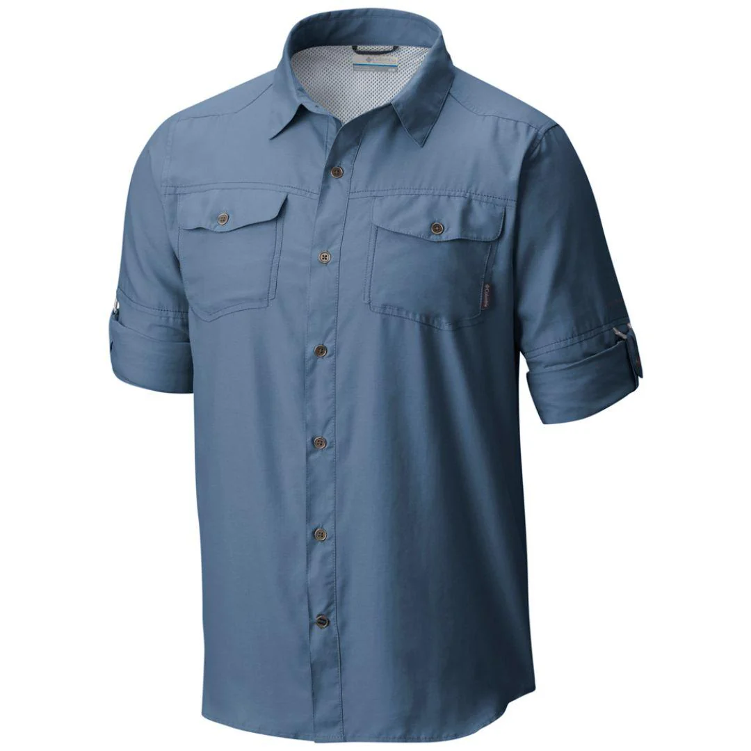 Columbia Men Blue Pilsner Peak II Long Sleeve Shirt (Sun Protection) - Image 2
