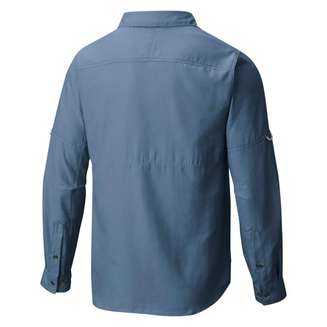 Columbia Men Blue Pilsner Peak II Long Sleeve Shirt (Sun Protection) - Image 4