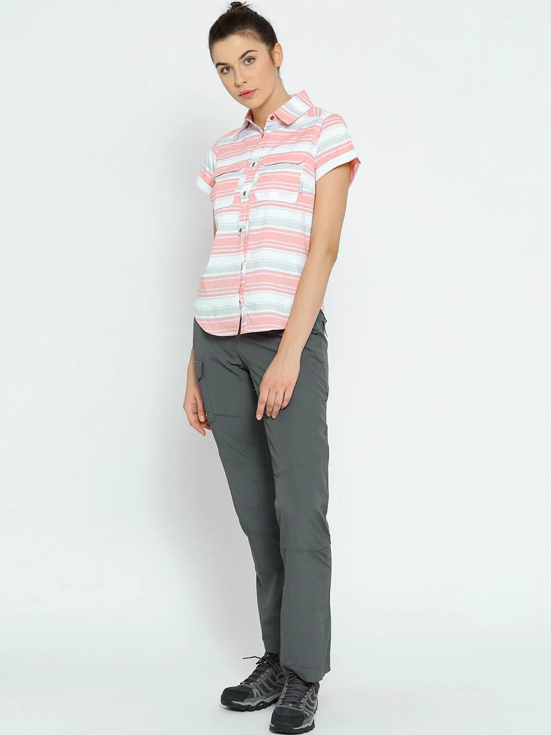 Columbia Women White Pilsner Peak Novelty Short Sleeve Shirt (Sun Protection) - Image 5