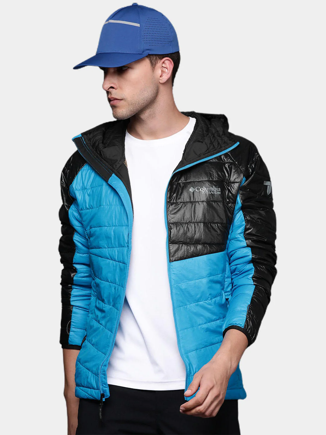 Columbia Men Blue Platinum Peak Hooded Jacket - Image 9