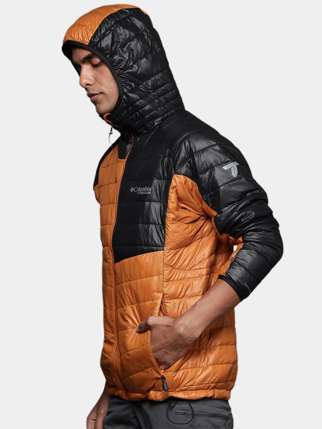 Columbia Men Orange Platinum Peak Hooded Jacket - Image 10