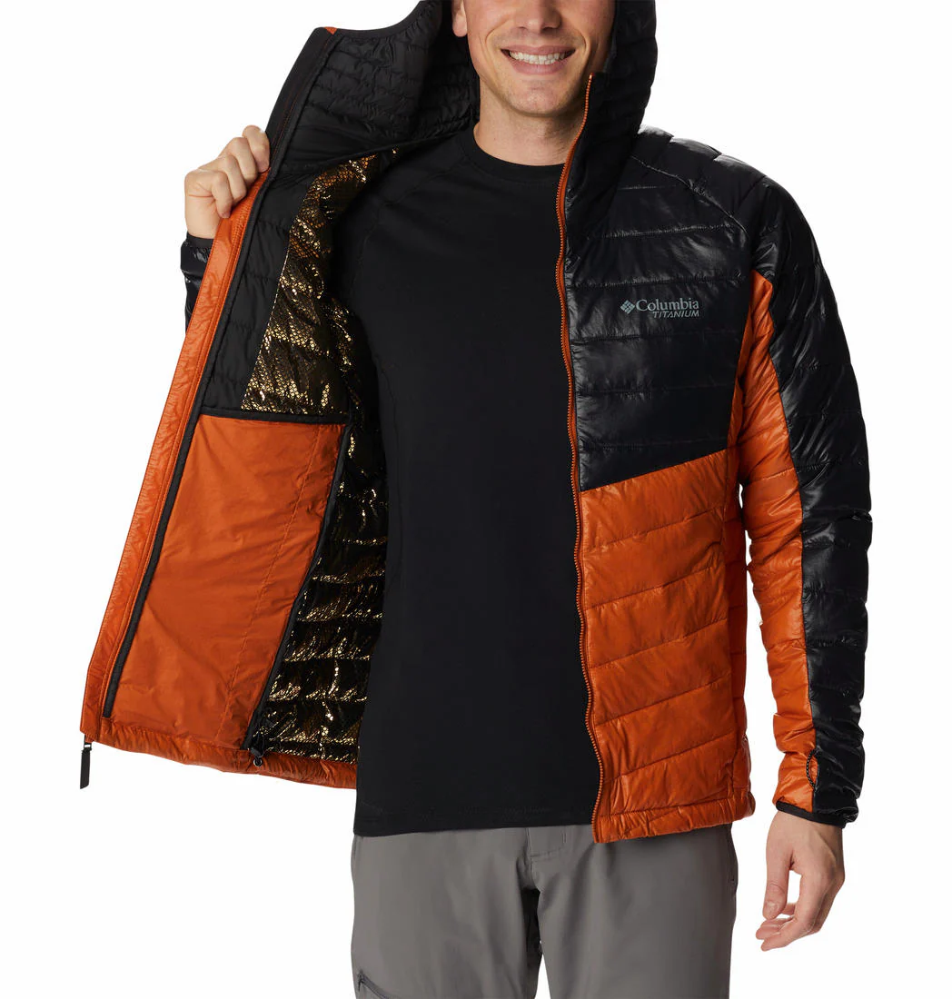 Columbia Men Orange Platinum Peak Hooded Jacket - Image 3