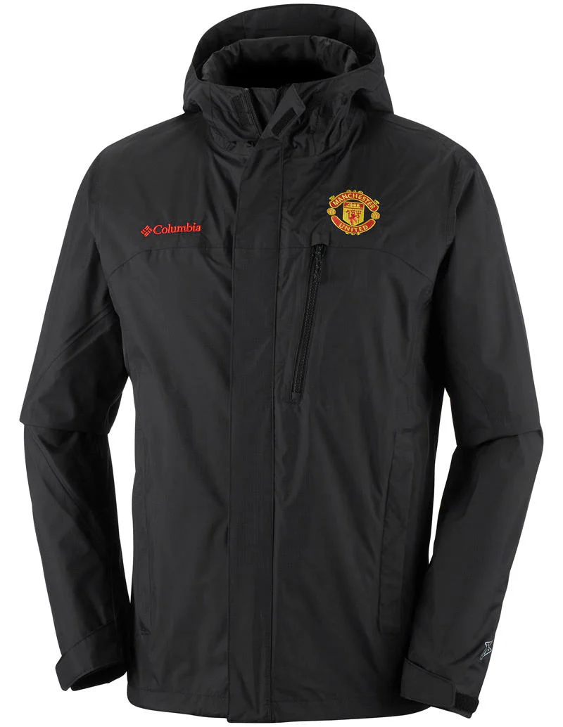 Columbia Men Black Pouring Adventure Jacket Waterproof