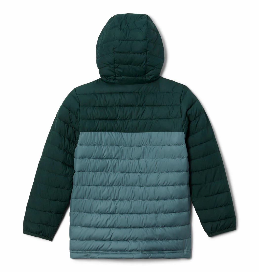 Columbia Kids Boys Green Powder Lite Boys Hooded Jacket - Image 2