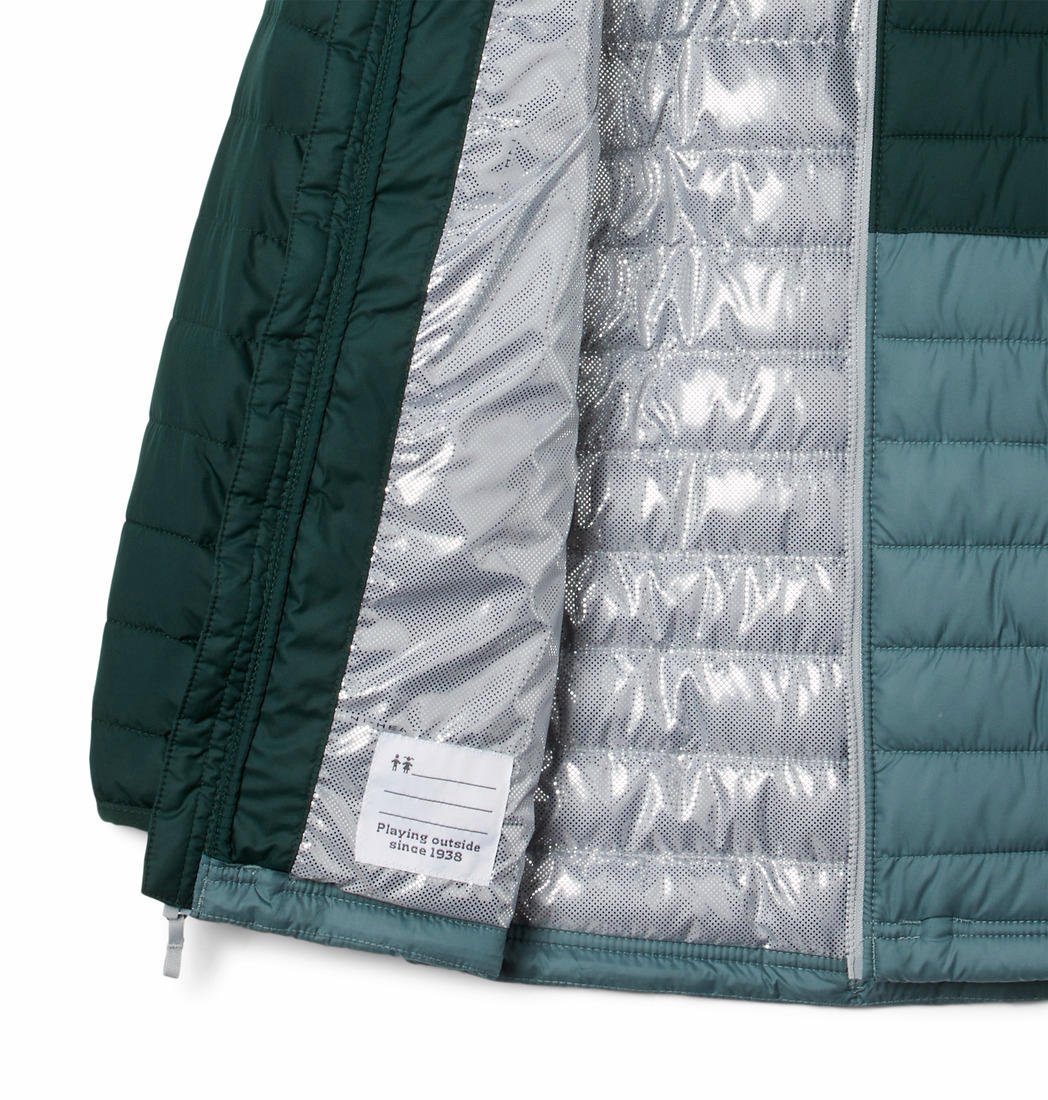 Columbia Kids Boys Green Powder Lite Boys Hooded Jacket - Image 4