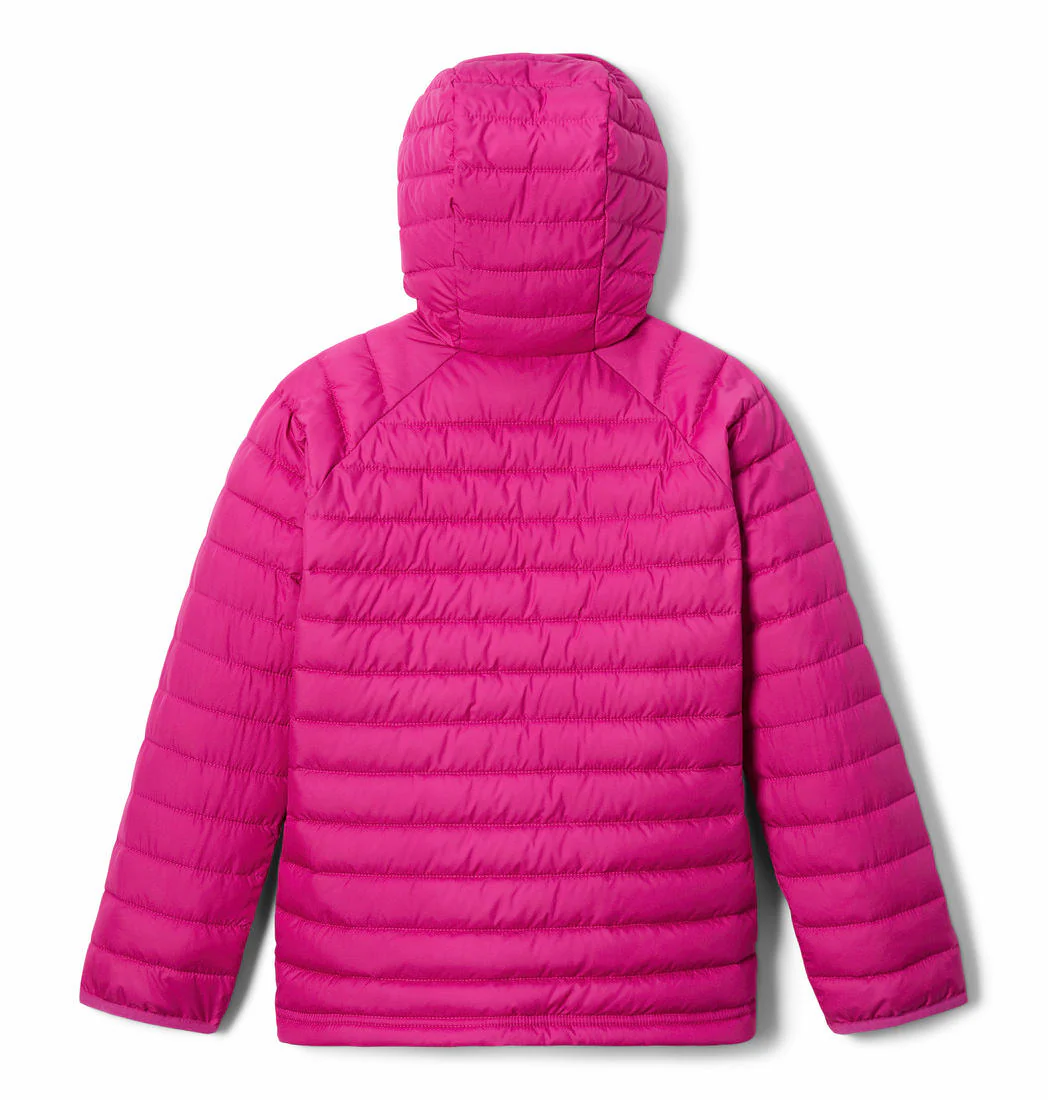 Columbia Kids Girls Pink Powder Lite Girls Hooded Jacket - Image 4